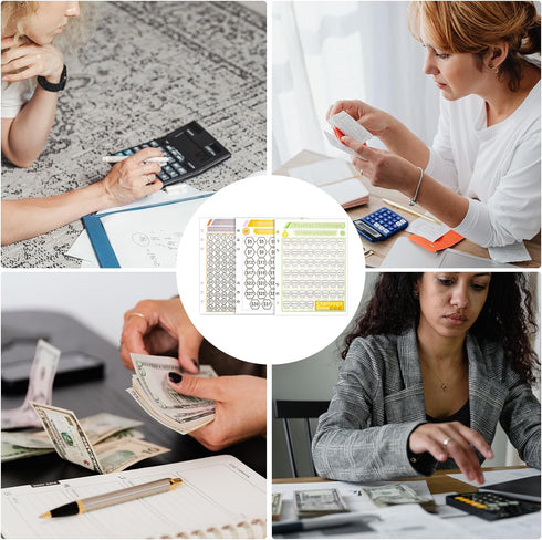 18pcs Saving Money Challenge Tracker Sheets, 100 Day Envelopes Challenge Binder Inserts Cash Stuffing Trackers Long-Term Budget Binder Refills Inc...