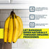 Banana Hanger - Under Cabinet Hook for Bananas or Other Lightweight Kitchen Items. Hook Folds-up When Not in Use. Self-adhesive and Pre-drilled Ho...