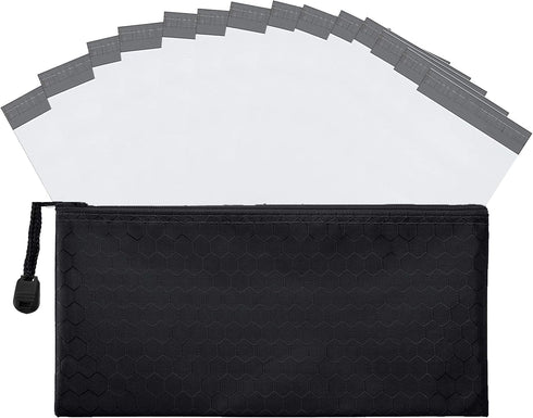 Feminine Personal Disposal Seal Bags- 100 White Opaque Seal Bags for Sanitary, Discreet Disposal for Tampons, Pads, and Liners (Black)...