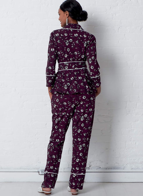 McCall Pattern McCall's Women's Pants, Belt, Robe, and Jacket, Sizes 4-14 Sewing Pattern, Plain...