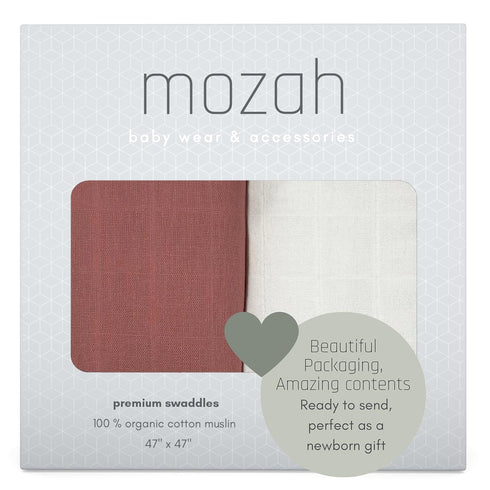 Organic Muslin Swaddle Blankets - 100% Soft Organic Cotton - Baby Girl Blanket and Baby Boy Blanket - Ideal Baby Registry Items Unisex Essentials ...