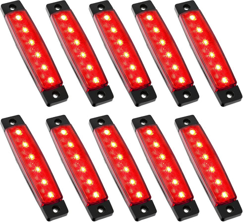 PSEQT 10 Pcs LED Rock Strip Lights Car Underglow Wheel Fender Well Lighting Kits Waterproof for Golf Cart Wrangler Offroad Truck RV UTV ATV Snowmo...