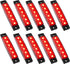 PSEQT 10 Pcs LED Rock Strip Lights Car Underglow Wheel Fender Well Lighting Kits Waterproof for Golf Cart Wrangler Offroad Truck RV UTV ATV Snowmo...