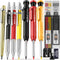 Nicpro 16 Pack Mechanical Carpenter Pencil Set with 42 Refill & Carbide Scribe Tool, Construction Pencils Heavy Duty Woodworking Pencils for Archi...