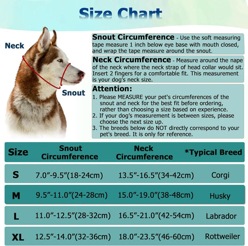 BARKLESS Muzzle Leash for Heavy Pullers, No Pull Stylish Head Halter for Medium Large Aggressive Dogs, Gentle Dog Face Harness Stops Pet Pulling a...