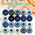 Soft 20colors crochet thread yarn 20 Pack Electric Blue Gradient......