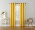 No. 918 Montego Casual Textured Semi-Sheer Grommet Curtain Panel, Yellow, 48" x 84", Single Panel...