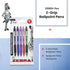 Zebra Pen Z Grip Smooth Multi- Coloured & Black Ballpoint Pens, Smooth & Comfortable Retractable Pens With Pocket Clip, Multipack Biro Pens - Medi...