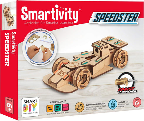 Smartivity Speedster 3D Wooden Model Engineering STEM Learning Toy for Kids Ages 6 and Up...