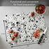 Cut N' Funnel Terrazzo Designer Flexible Plastic Cutting Board Mat 15" x 11.5", Made in the USA, Decorative, Flexible, Easy to Clean...