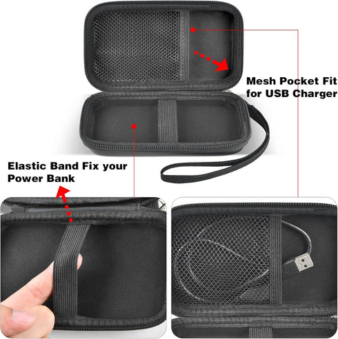Case Compatible with INIU 10000mAh / for Anker 313 / for Apple MagSafe Portable Charger, Hard Travel Power Bank Battery Pack Storage Bag Fits for ...