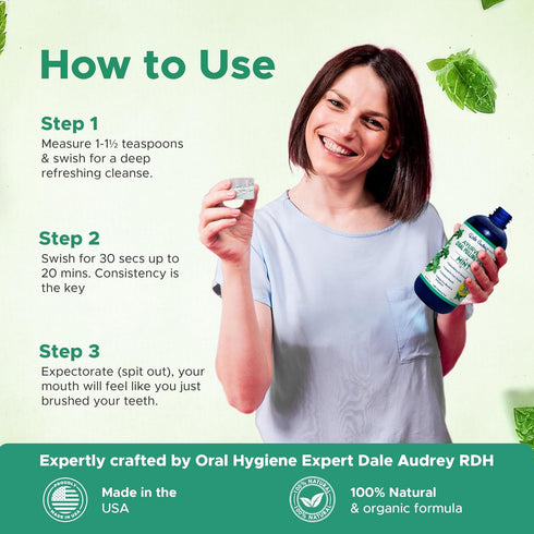Ayurvedic Oil Pulling Rinse for Teeth and Gums | Made in USA Alcohol Free Mouthwash for Fresh Breath | Pulling Oil with Oils Extract for Teeth Whi...