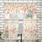 No. 918 Rosalind Watercolor Floral Semi-Sheer Rod Pocket Kitchen Curtain Valance and Tiers Set, 54" x 24", Poppy Red...