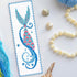 Povitrulya Mermaid's tail - Counted cross Stitch Bookmark Kit - DIY Embroidery set for Adults with Paper pattern, 16-count Aida Canvas and Presort...