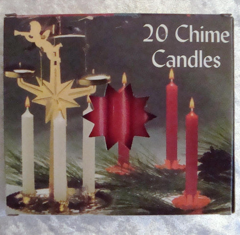 Biedermann & Sons 2-Hour Long Burning Unscented Tree or Chime Candles, Red, 4 Inch Tall - Set of 20...