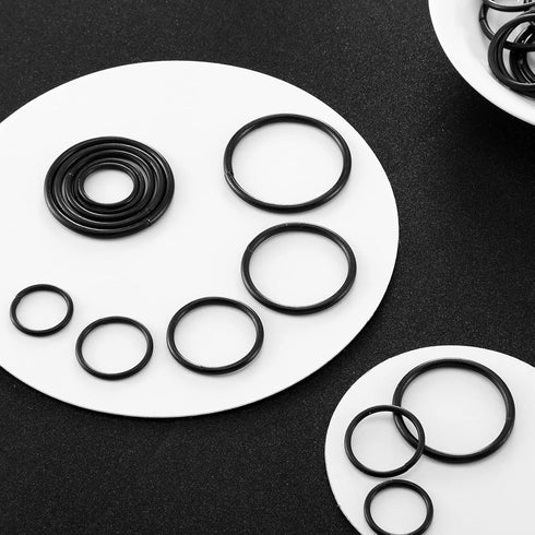 35 Pieces Metal O Ring Multi-Purpose Metal O Ring Non-Welded O Ring Round Metal Key Ring for Keychains Macrame Dog Leashes Camping Belt Hardware B...