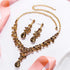 EVER FAITH Women's Rhinestone Crystal Elegeant Wedding Feast Floral Teardrop Necklace Earrings Set...