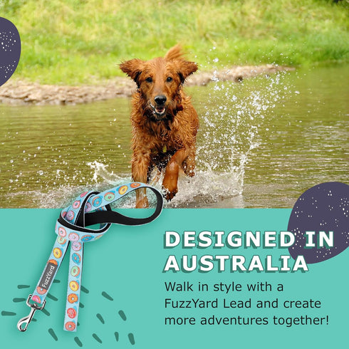 FuzzYard You Drive Me Glazy Dog Leash | Size S | Comfortable Neoprene Lead for Dogs | Perfect for Outdoor Walking & Training...