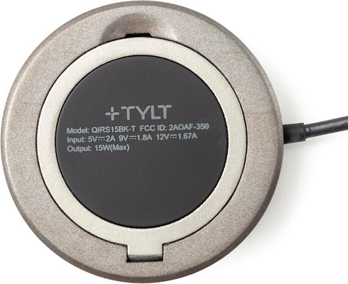 TYLT MagSafe Charger Ring Stand | 15W Fast Magnetic Wireless Charging Pad Compatible with iPhone 15/14/13/12 Series, 4ft Long USB-C Cable (No Adap...