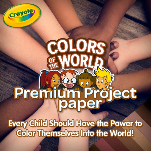 Crayola Construction Paper in Colors of The World, 8.5” x 11”, 24 Colors, Craft Supplies, 48 Sheets...