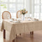 Elrene Home Fashions Caiden Elegance Damask Waterproof, Stain & Wrinkle Resistant Fabric Tablecloth, 52" x 52" Square, Taupe...