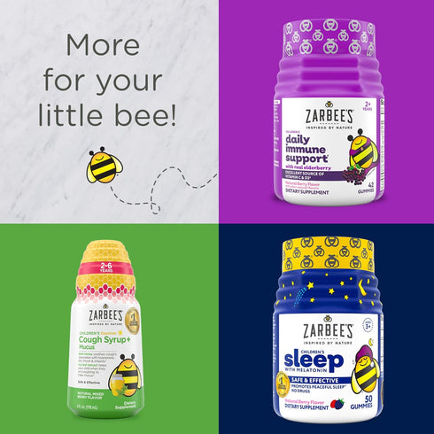 Zarbee's Gentle Bedtime Gummies for Kids - Melatonin-Free Blend of Natural Honey, Raspberry Lemon, and Chamomile Helps Children Unwind and Relax t...