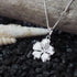 Sterling Silver 17mm Hibiscus Pendant Necklace, 16+2" Extender...