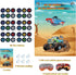 Hxezoc Pin The Wheels on The Truck Game With 36 Pcs Wheels Large Truck Poster Truck Party Games for Kids Birthday Party Truck Party Carnival Party...