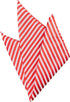 Jacob Alexander Candy Cane Red White Stripe Pocket Square Handkerchief...