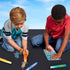 Official Bluey Chalk Art, 5-Pack, Vibrant Sidewalk Chalk For Kids, Includes 5 Chalks, Chalk Holders & Reusable Stencil, Outside Toys for Toddlers ...