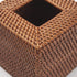 Rattan Tissue Box Cover Natural Woven Facial Napkin Holder Square (Honey Brown, 5.5x5.5x5.9 Inch)...