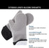 Silicone Oven Mitts – Extra Long Professional Quality Heat Resistant with Quilted Lining and 2-sided Textured Grip – 1 pair Gray by Lavish Home...