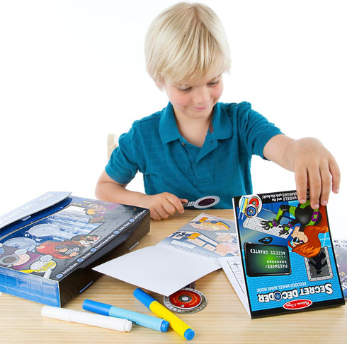 Melissa & Doug On the Go Secret Decoder Deluxe Activity Set and Super Sleuth Toy - Seek And Find Book, Kids Road Trip Essentials, Detective Kit, T...