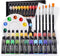 Acrylic Paints Set - 24 Colors Art Painting Kit Supplies for Wood, Canvas, Fabric, Rock, Glass - Non-Toxic Acrylic Paint for Kids, Beginners and A...