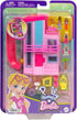 Barbie Polly Pocket Dreamhouse Compact, Dollhouse Playset with 3 Micro Dolls, 1 Puppy, 11 Accessories, Elevator & Pool...