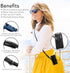 Crossbody Phone Lanyard Compatible with Included Disc - Regular Size | (Black)...