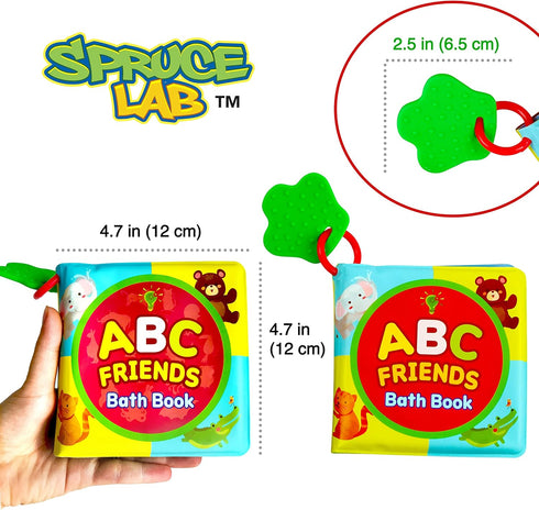 ABC Friends Magic Color Bath Books - 4 Bath Book Set - Educational Baby Bath Toys - Magic Appearing Animals in Water - Teething Toys for Babies - ...