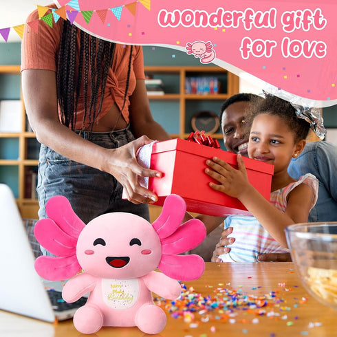 10 Inch Pink Axolotl Plush Soft Cute Stuffed Animal Plush Pillow Kawaii Birthday Gifts for Kids Girls Party Favor Bedroom Home Decor...