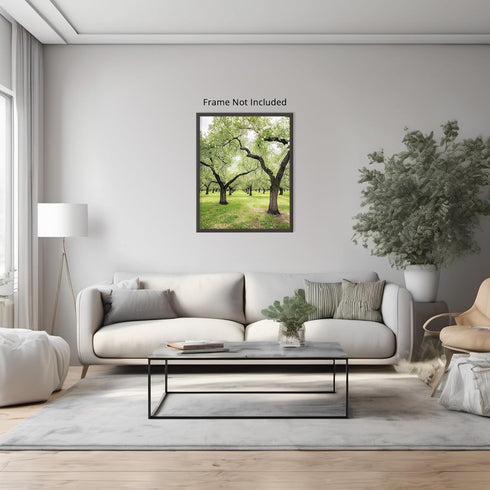 Posterizer 1 pcs-orchard tree scene-lush nature art-soft serene poster 4-Collectibles & Fine Art-Landscape & Nature Art-Gift for Art Lovers- unfra...