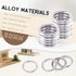 60Pcs Metal O Ring Kit Belts Hardware Pin O-Ring for Macrame, Camping Belt, Dog Leashes, Light Saber Accessories, Luggage Belt, Handbag(Sliver, 3/...