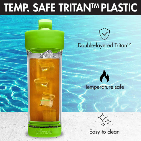Primula Press and Go Iced Tea Maker, Travel Tumbler, Infuser Bottle, Leak-proof Flip-top Lid with Carry Loop, Dishwasher Safe, Made without BPA, 1...