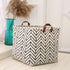 3 Pieces 13 Inch Square Storage Bin, Fabric Folding Storage Baskets with Handles, Storage Organizer for kid's Toy & Baby Clothing - Laundry Basket...