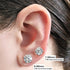 14K Solid Gold Post & Silver Simulated Diamond Stud Earrings-cubic zirconia earrings studs .30ct to 8.00ct...