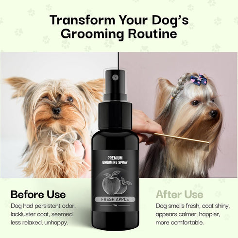 605Products | Premium Apple Dog Cologne and Odor Eliminator - Long Lasting Dog Perfume Made with Essential Oils - Spray Deodorant for Smelly Dogs,...