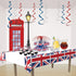 Beistle 2-Pack Union Jack Rectangular Plastic Tablecovers, Royal English Party Decorations, London Table Cloth, British Flag Party Décor, 54” x 10...