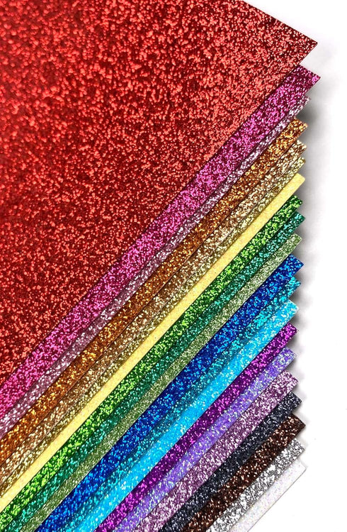Nonshed Glitter Cardstock Paper, 48 Sheets 24 Colors, Premium Glitter Paper for Crafts, DIY Projects, Card Making, 200GSM...