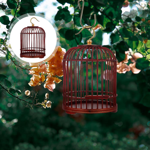 PRETYZOOM Pet Cage Garden Insert Shelter Hanging Cage Wood Cage Hamster Habitat Firefly Cage Cage Pets Supplies Vintage Bird Cage Hanging Cage Con...