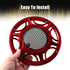 X AUTOHAUX 2pcs 6 Inch Car Metal Audio Speaker Grill Cover Mesh Woofer Horn Guard Decorative Circle Grille Protector Red...