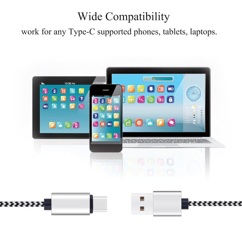 Ailun USB Type C Cable 3ft 3Pack High Speed Type-C to USB A Sync and Charging Nylon Braided Cable for Galaxy S22,Galaxy S21,Galaxy s20 and More Sm...