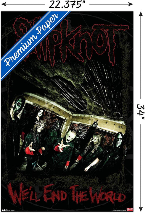 Trends International Slipknot - End The World Wall Poster, 22.375" x 34", Premium Poster & Clip Bundle...